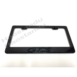 License Plate Frame Shop 1x(Blk) GTS 3D Emblem Real 3K TwillWeave CARBON FIBER License Plate Frame Holder