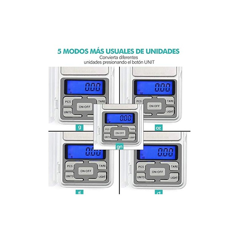 Bascula Digital Portátil Gramera 0.01g a 200g sensor de precisión