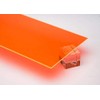 1/8" (0.118") Orange Neon Fluorescent Acrylic Plexiglass Sheet 12"x12" Cast