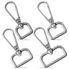 Snap Hook with Screw Clasp, 6 Pieces, 13 mm D-Ring