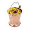 Zap Impex Hammered Steel Copper Bucket for Serving Dishes, Crockery,