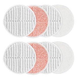 8 Pack Mop Pads Replacement Compatible with Bissell Spinwave 2124, 2039A, 2307, 23157, 23159, 20393, 20399 Hard Floor Spin Mop, 2 Soft Pads, 4 Scrubby Pads, 2 Heavy Scrub Pads