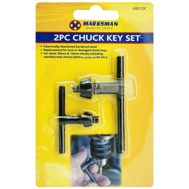 Marksman 2 x Chuck Key Set Drill Machine Accessories Lathes
