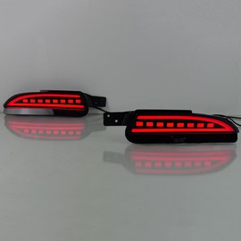 ECAHAYAKU Red Lens LED Rear bumper Turn Signal Light LED Tail Brake Driving Light Fog lamp Compatible With Honda CRV 2012 2013 2014