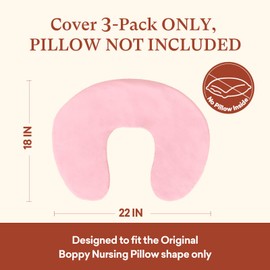 littogoose 3-Pack Nursing Pillow Cover ONLY Compatible with Boppy Nursing Pillow, Soft Covers for Breastfeeding Pillows