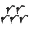 5-Pack Standard Handrail Brackets for Stairways and Hallways, Matte Black