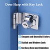 Litensh Rectangular Angle 90 Degree Hasp Lock with Key Equal