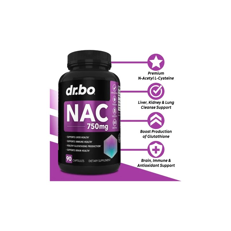 Dr Bo Suplemento Nac 750mg Detox Hígado Pulmones 90 Cápsulas