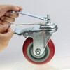 Heavy Duty Stem Caster Wheels Double Bearing PU Castors No