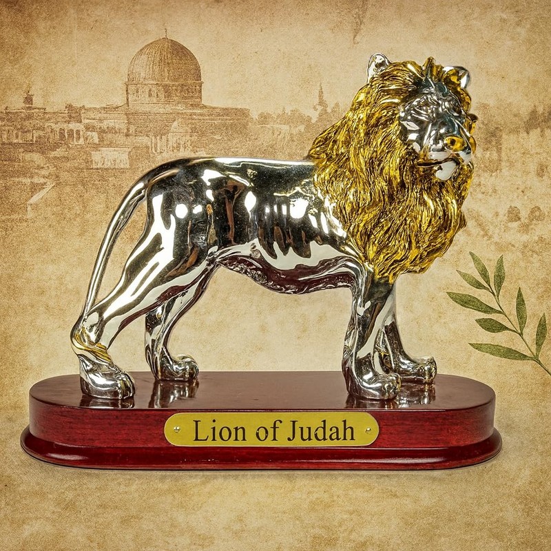 3 ARCHES USA Lion of Judah Statue - Metallic Gold