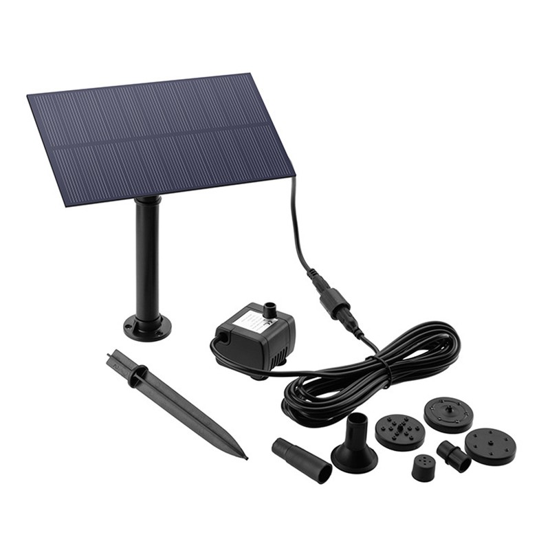 Solar Fountain 1.5W Electric Water Pump with 4 Nozzles for