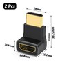 vgggrd 2 Pack HDMI Angle Adapter, 270 Degree 8K Male