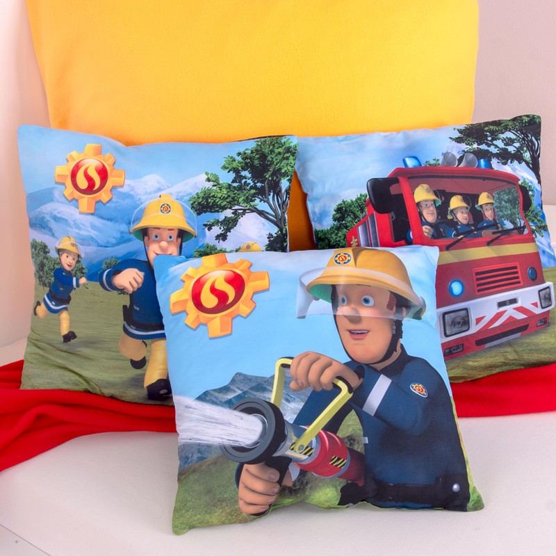 Fireman Sam Decorative Cushion Set of 3 40 x 40