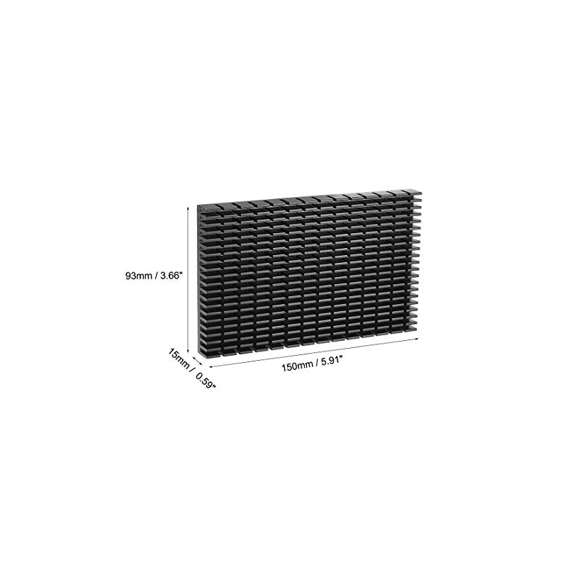 sourcing map Heatsink with Cross-shaped Notches for LED and Power