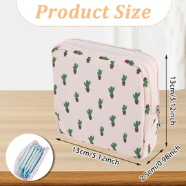 2 Pack Period Bag for Women Girls Teen, Sanitary Napkin Storage Bag Portable Sanitary Pads Bags Portable Tampon Storage Pouch Holder for Panty Liners, Tampons, 5 x 5 inches