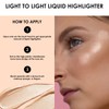 FOCALLURE Shimmer Liquid Highlighter, Smooth Cream Formula and Non-greasy Finish,Delivers
