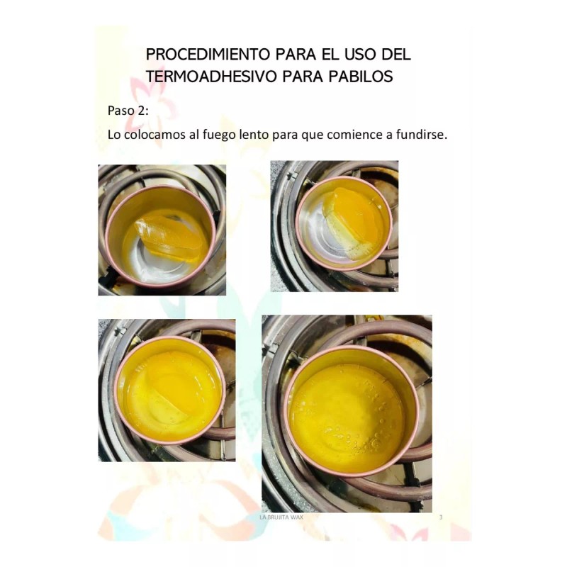 La Brujita Wax Termoadhesivo Para Pabilos 3 Piezas