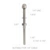 Fayevorite 20 Pairs Threaded Terminal Stud End and Fixed End