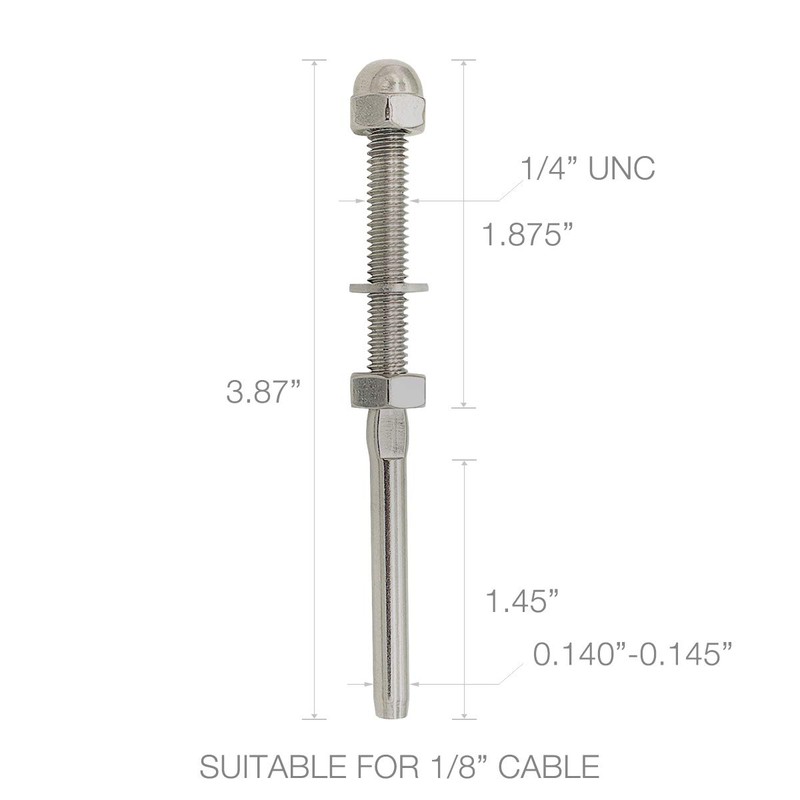 Fayevorite 20 Pairs Threaded Terminal Stud End and Fixed End