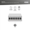 Digitus Desktop Modular Patch Panel, Shielded, 6-Port, Light Grey