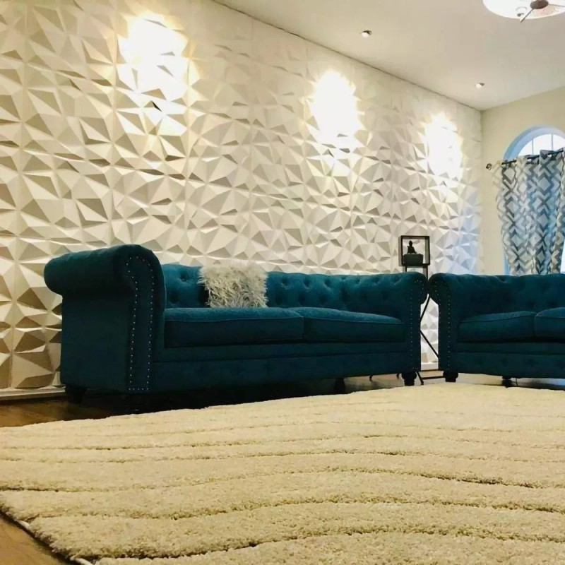 ShopMall Panel Decorativo 3d Para Pared 12 Piezas 50 Cm