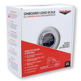 Right Weigh 510-46-RK Tandem Axle Load Scale Kit for Single HCV Air Suspension (Chrome Bezel)