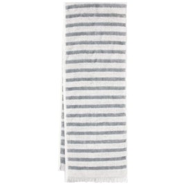 ECO de Cool Feel Scarf, Made in Japan, Cool Towel, Summer, 6.3 x 35.4 inches (16 x 90 cm), Gray, Cool Border CLBD-100C GY