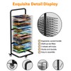 Whoonba Art Drying Rack with 25 Removable Shelves, Mobile Metal