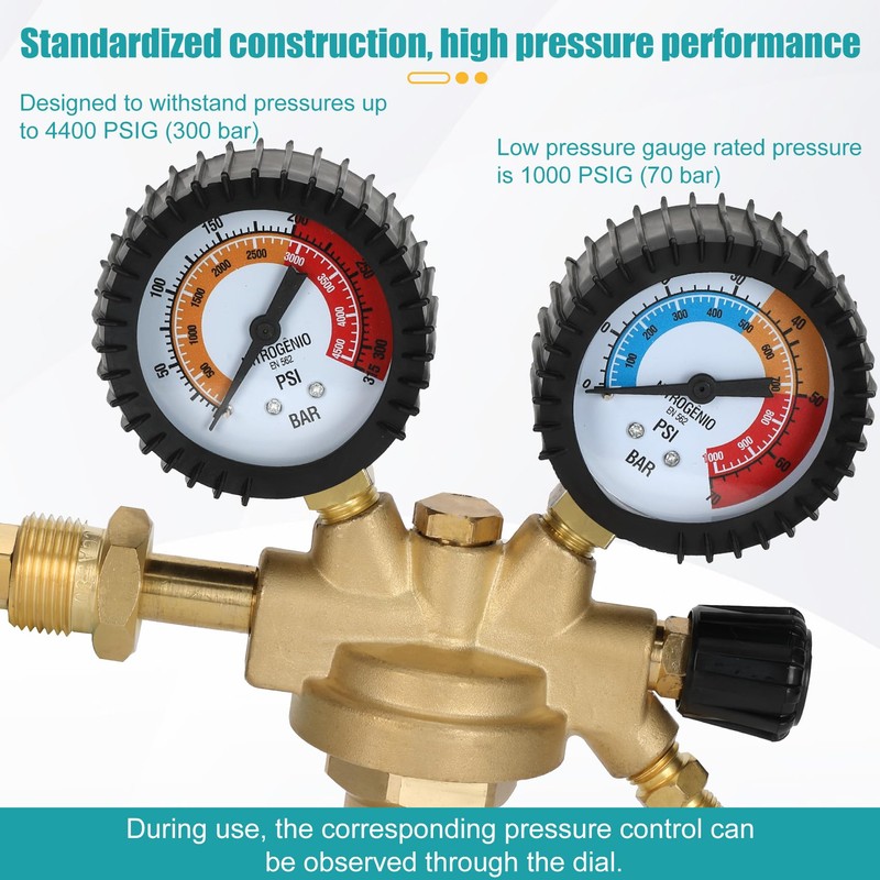 Drkerr 53010 Automotive HVAC Pressure Tester Kit, Nitrogen Pressure Regulator,