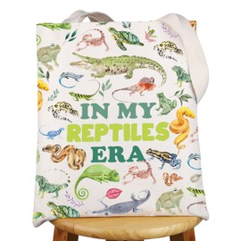 G2TUP Reptiles Tote Bag Reptile Lover Gifts Reptile Keeper Gift Herpetology Gifts Herpetologist Tote Bag (Reptiles Ear)