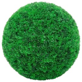 ZJMTOCYU Versatile Artificial Boxwood Balls Set for Indoor and Outdoor Use, 13.8-Inch Diameter, Green