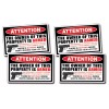 215 Decals 4 Mini Owner Armed Warning Decal Sticker Gun