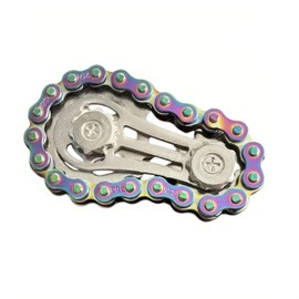 Tocarefor Chain Spinner Metal EDC Gear Mini Size Adult Hand Play Time Killer Desk Supplies Gift Pouch