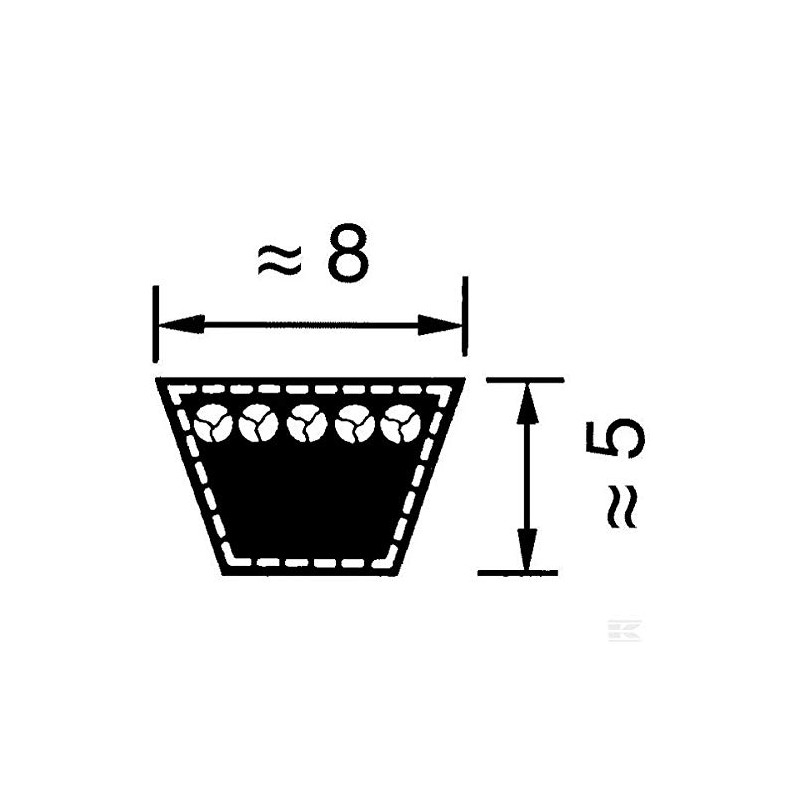 Optibelt 8 x 1000 VB S=C Plus 8 Classic V-Belts,