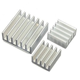 HALJIA 3x Aluminium Heatsink Cooler Cooling set Compatible with Raspberry Pi 3 Model B/Pi 2 Model B/Pi B+ (B plus) - Set of 3 Heat Sinks