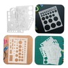 GRIRIW Geometric Stencil Set 6 Pcs Circle Square Templates Drafting