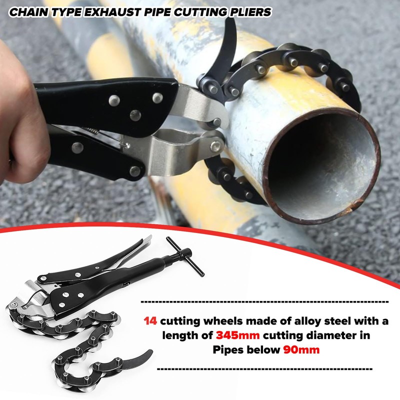 UVVRUR Exhaust Chain Separator Chain Cutter with Exhaust Spring Hook