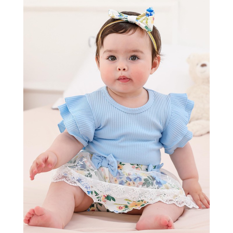 Mioglrie Newborn Girl Outfits Preemie Clothes Girl Infant Baby Girl