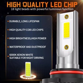 AUIMSOCO For Toyota Matrix 2009-2013 Combo LED Headlight High Low & Fog light bulb Kit XG