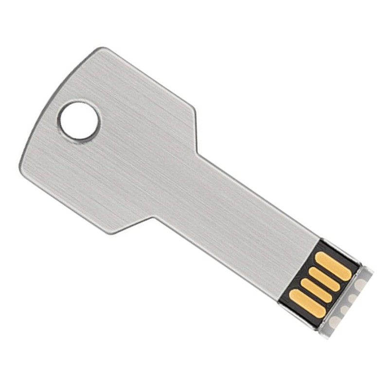 Snblzhef Metal USB Flash Drive, Key Shaped, 32GB Silver -