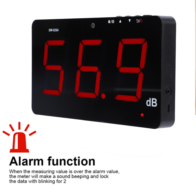 9.6 Inch LCD Digital Sound Level Meter Wall Hanging 30~130dB