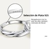 Anillo Pareja Ajustable, Plata de Ley 925 Anillos de Compromiso,