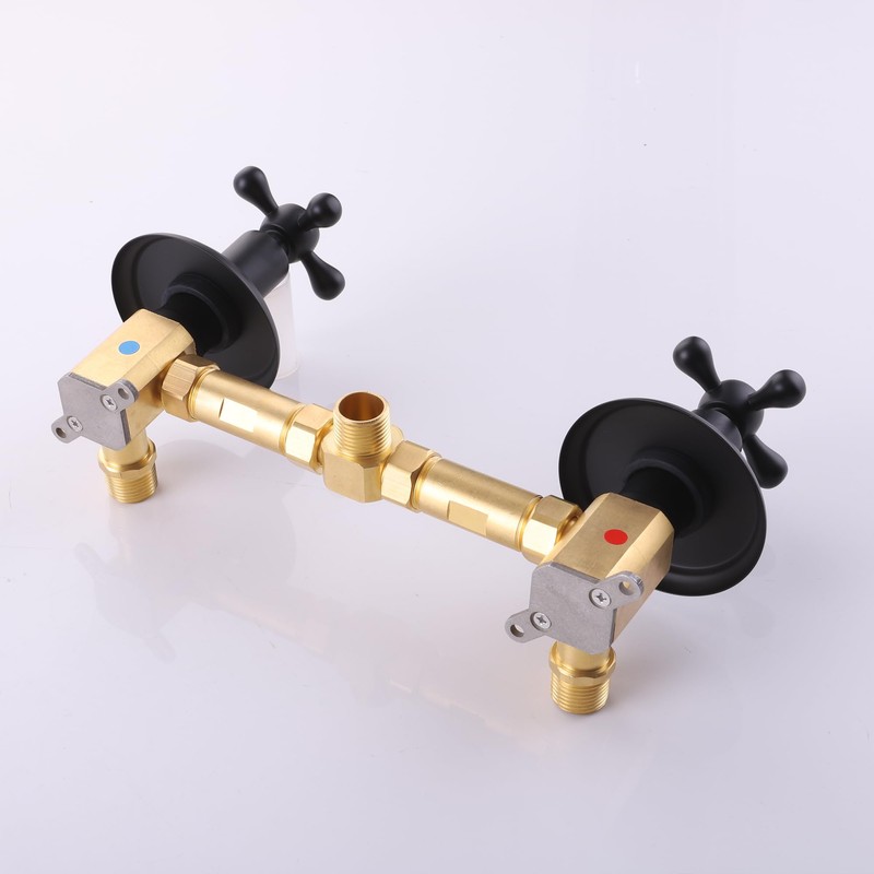 BEIYI 2 Handle Shower Faucet and 5 Mode Shower Head,