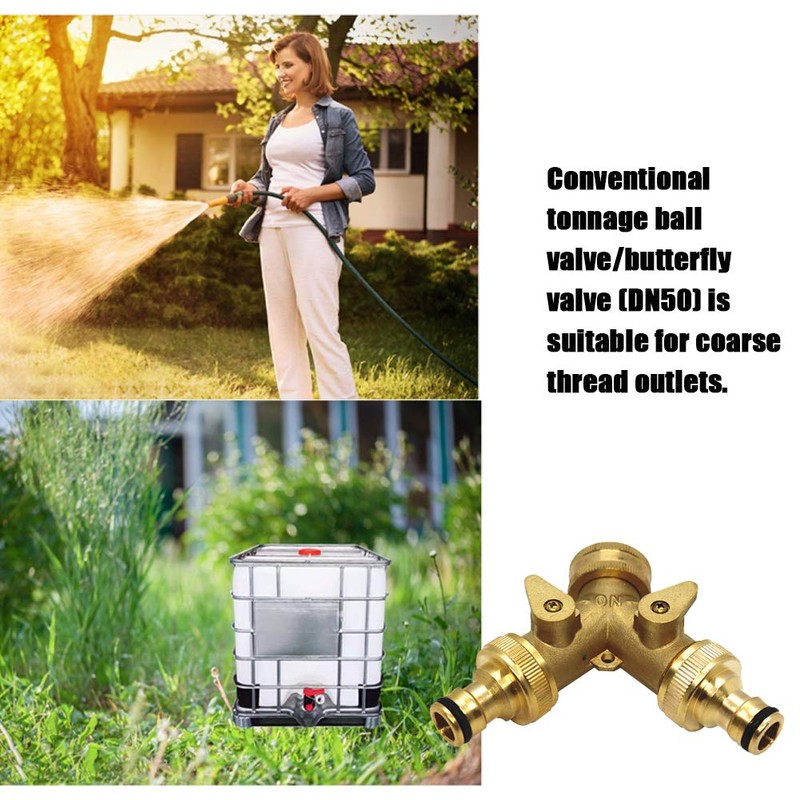 Y Distributor 3/4 Inch Brass Water Distributor, 2-Way Water Connection