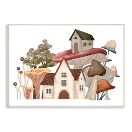 Stupell Industries Cozy Cottages Whimsical Mushroom Town Botanical Forest, Design by Ziwei Li