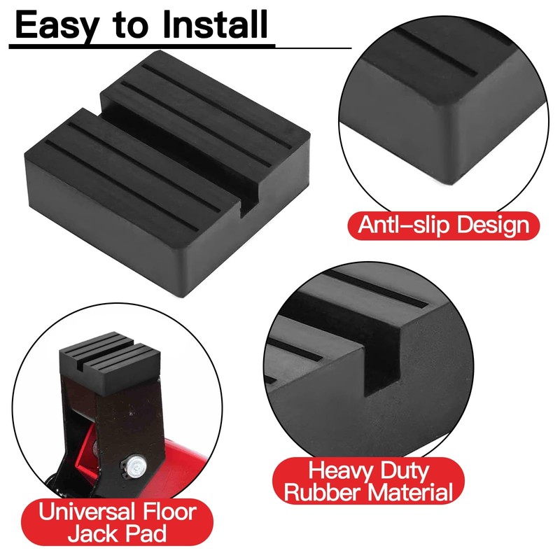DEDC 4PCS Square Jack Stand Pad for Toe Jack Axle