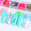 Butterfly nails glitter sequins, 12 colours 3D holographic butterflies for