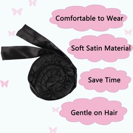 Heat Less Curling Rod Headband, No Heat Hair Curlers to Sleep in, Overnight Curls, No Heat Hair Curling Ribbon, Satin Heat Less Curling Set for Long Hair