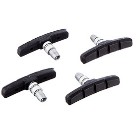 Point V-Brake Aluminium Brake Pads, Black, 2 Pairs, 70 mm