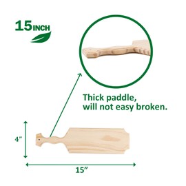 Sorority Paddle 15" Inch, Unfinished Pine Wooden Paddle, Solid Wood Paddle for Greek Fraternity